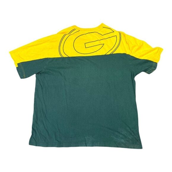 Green Bay Packers Green Yellow Short Sleeve T-Shirt Mens Size XL Cotton Blend RE - Picture 3 of 4
